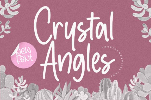 Crystal Angles Font for Creative Projects