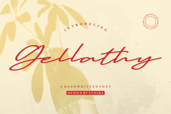 Gellathy: A Flowing Script Font