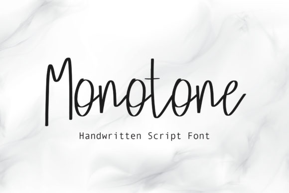 Monotone: A Simple Handwritten Font
