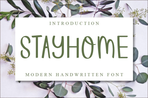 Stayhome: A Handwritten Font for Creative Projects
