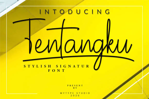 Tentangku: A Stylish Script Font for Marketers