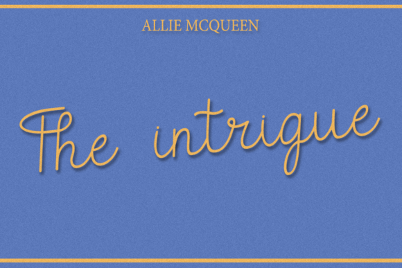 The Intrigue: A Delicate Typeface for Creative Projects